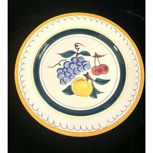 Vintage Stangl Pottery Fruit 11.5" Hand Painted Platter Chop Plate Trenton NJ